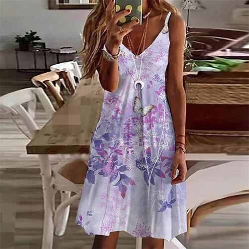 Women's A Line Dress Short Mini Dress Green White Blue Purple Lavender Orange Sleeveless Floral Print Spring Summer V Neck Stylish Casual 2022 S M L XL XXL 3XL
Women's A Line Dress Short Mini Dress Green White Blue Purple Lavender Orange Sleeveless Floral Print Spring Summer V Neck Stylish Casual 2022 S M L XL XXL 3XL