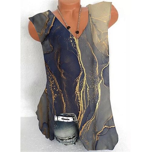 Women's Plus Size Tops Tank Top Color Gradient Zipper Print Sleeveless V Neck Streetwear Daily Holiday Cotton Spandex Jersey Spring Summer Blue
Women's Plus Size Tops Tank Top Color Gradient Zipper Print Sleeveless V Neck Streetwear Daily Holiday Cotton Spandex Jersey Spring Summer Blue
