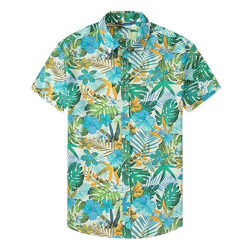 Men's Shirt 3D Print Plants Graphic Patterned Turndown Street Casual Button-Down Short Sleeve Tops Designer Basic Slim Fit Big and Tall Light Green
Men's Shirt 3D Print Plants Graphic Patterned Turndown Street Casual Button-Down Short Sleeve Tops Designer Basic Slim Fit Big and Tall Light Green