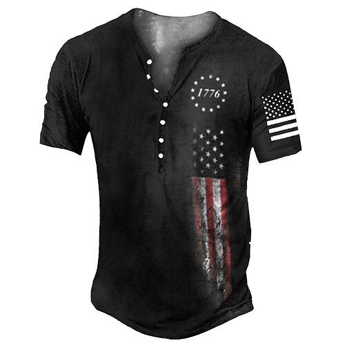 Men's Henley Shirt Tee T shirt Tee 3D Print Graphic Patterned National Flag Plus Size Henley Daily Sports Button-Down Print Short Sleeve Tops Designer Basic Casual Big and Tall Black / Summer
Men's Henley Shirt Tee T shirt Tee 3D Print Graphic Patterned National Flag Plus Size Henley Daily Sports Button-Down Print Short Sleeve Tops Designer Basic Casual Big and Tall Black / Summer