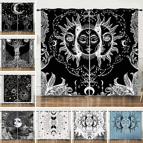 2 Panels Blackout Curtain Drapes Tarot Thermal Insulated Curtains for Bedroom Living Room Modern Grommet Window
2 Panels Blackout Curtain Drapes Tarot Thermal Insulated Curtains for Bedroom Living Room Modern Grommet Window