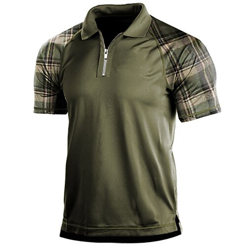 Men's Collar Polo Shirt Golf Shirt Plaid Turndown Army Green 3D Print Street Daily Short Sleeve Zipper 3D Clothing Apparel Fashion Casual Breathable Comfortable / Beach
Men's Collar Polo Shirt Golf Shirt Plaid Turndown Army Green 3D Print Street Daily Short Sleeve Zipper 3D Clothing Apparel Fashion Casual Breathable Comfortable / Beach