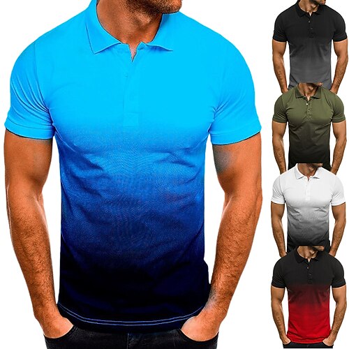 Men's Polo Shirt Golf Shirt Quick Dry Regular Fit Polo T Shirt Moisture Wicking Top Short Sleeve Lightweight Breathable Gradient Color Shirt for Tennis Golf Running Athletic Workout
Men's Polo Shirt Golf Shirt Quick Dry Regular Fit Polo T Shirt Moisture Wicking Top Short Sleeve Lightweight Breathable Gradient Color Shirt for Tennis Golf Running Athletic Workout