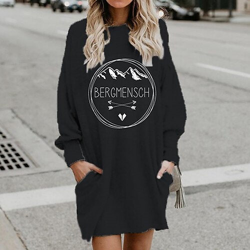 Women's Shift Dress Short Mini Dress Black Pink Long Sleeve Fall Print Letter Pocket Print Fall Winter Hooded Casual 2022 S M L XL XXL 3XL
Women's Shift Dress Short Mini Dress Black Pink Long Sleeve Fall Print Letter Pocket Print Fall Winter Hooded Casual 2022 S M L XL XXL 3XL