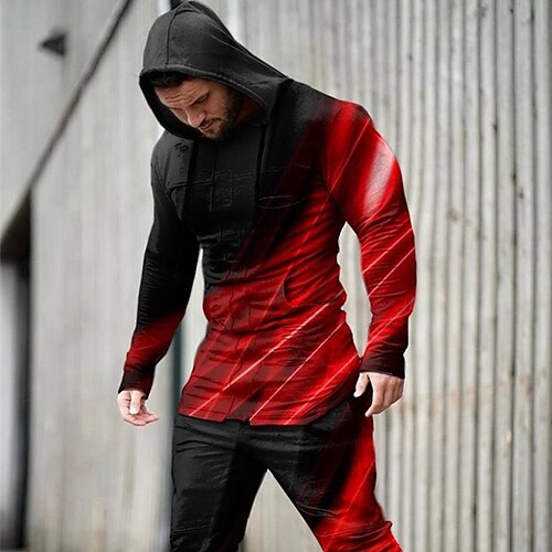 Men's Tracksuit Hoodies Set Graphic Patterned Gradient 2 Piece Print Sports Outdoor Casual Sports 3D Print Sportswear Basic Essential Hoodies Sweatshirts Purple Yellow Orange
Men's Tracksuit Hoodies Set Graphic Patterned Gradient 2 Piece Print Sports Outdoor Casual Sports 3D Print Sportswear Basic Essential Hoodies Sweatshirts Purple Yellow Orange