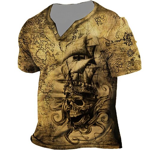 Men's Unisex T shirt Tee 3D Print Graphic Prints Skull V Neck Street Daily Button-Down Print Short Sleeve Tops Designer Casual Fashion Big and Tall Green Blue Purple / Summer / Summer
Men's Unisex T shirt Tee 3D Print Graphic Prints Skull V Neck Street Daily Button-Down Print Short Sleeve Tops Designer Casual Fashion Big and Tall Green Blue Purple / Summer / Summer