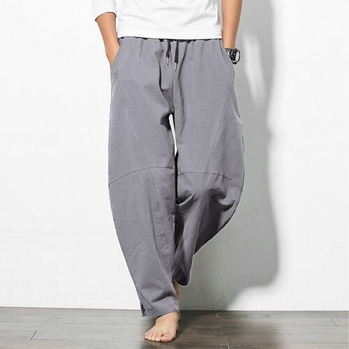 Men's Harlem Pants Harem Pants Trousers Pocket Elastic Waist Ankle-Length Pants Causal Daily Solid Color Cotton Mid Waist White Black Blue Gray Khaki M L XL XXL XXXL
Men's Harlem Pants Harem Pants Trousers Pocket Elastic Waist Ankle-Length Pants Causal Daily Solid Color Cotton Mid Waist White Black Blue Gray Khaki M L XL XXL XXXL