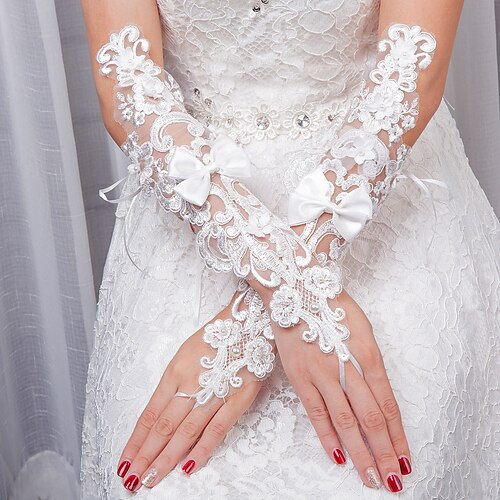 Polyester Elbow Length Glove Gloves / Imitation Pearl With Faux Pearl / Pure Color Wedding / Party Glove
Polyester Elbow Length Glove Gloves / Imitation Pearl With Faux Pearl / Pure Color Wedding / Party Glove