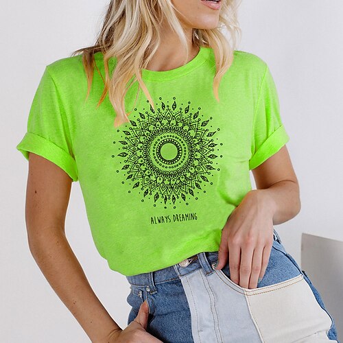 Women's T shirt Tee Basic Print Letter Basic Round Neck T-shirt Sleeve Standard Summer Blue Pink Dark Green Dark Gray Red
Women's T shirt Tee Basic Print Letter Basic Round Neck T-shirt Sleeve Standard Summer Blue Pink Dark Green Dark Gray Red