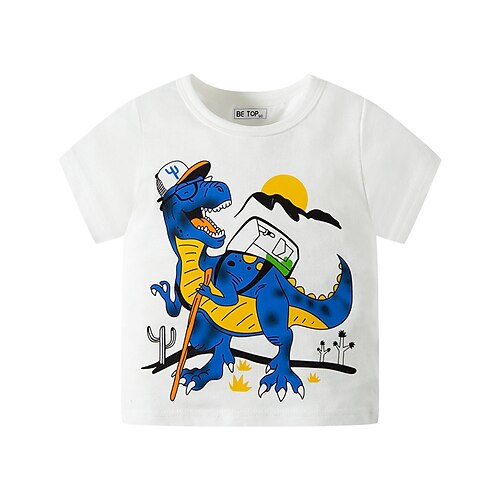Infantil Para Meninos Camisa Animal Escola Manga Curta Imprimir Esportes Algodão 3-8 anos Verão Branco Amarelo
Infantil Para Meninos Camisa Animal Escola Manga Curta Imprimir Esportes Algodão 3-8 anos Verão Branco Amarelo