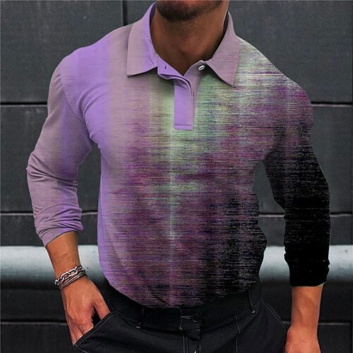 Men's Collar Polo Shirt Golf Shirt Gradient Turndown Purple 3D Print Outdoor Street Long Sleeve Button-Down Print Clothing Apparel Fashion Designer Casual Breathable
Men's Collar Polo Shirt Golf Shirt Gradient Turndown Purple 3D Print Outdoor Street Long Sleeve Button-Down Print Clothing Apparel Fashion Designer Casual Breathable