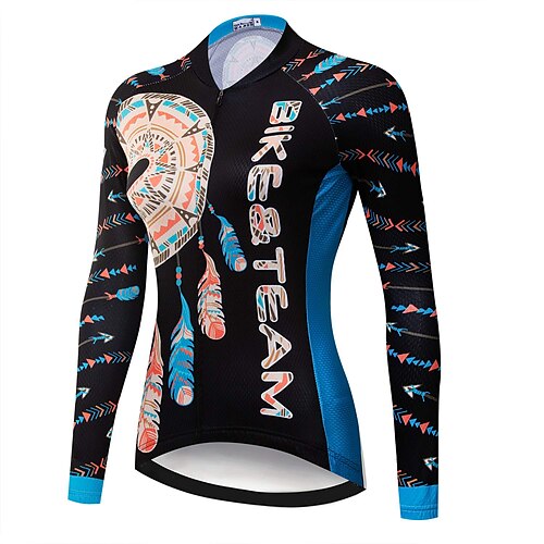 21Grams Women's Cycling Jersey Long Sleeve Bike Top with 3 Rear Pockets Mountain Bike MTB Road Bike Cycling Breathable Quick Dry Moisture Wicking Black Feather Spandex Polyester Sports Clothing
21Grams Women's Cycling Jersey Long Sleeve Bike Top with 3 Rear Pockets Mountain Bike MTB Road Bike Cycling Breathable Quick Dry Moisture Wicking Black Feather Spandex Polyester Sports Clothing