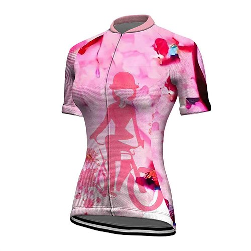 21Grams Women's Cycling Jersey Short Sleeve Bike Top with 3 Rear Pockets Mountain Bike MTB Road Bike Cycling Breathable Quick Dry Moisture Wicking Reflective Strips Rosy Pink Graphic Polyester Spandex
21Grams Women's Cycling Jersey Short Sleeve Bike Top with 3 Rear Pockets Mountain Bike MTB Road Bike Cycling Breathable Quick Dry Moisture Wicking Reflective Strips Rosy Pink Graphic Polyester Spandex