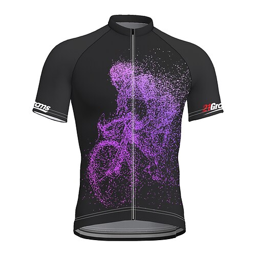 21Grams Men's Cycling Jersey Short Sleeve Bike Top with 3 Rear Pockets Mountain Bike MTB Road Bike Cycling Breathable Quick Dry Moisture Wicking Reflective Strips Purple Graphic Polyester Spandex
21Grams Men's Cycling Jersey Short Sleeve Bike Top with 3 Rear Pockets Mountain Bike MTB Road Bike Cycling Breathable Quick Dry Moisture Wicking Reflective Strips Purple Graphic Polyester Spandex