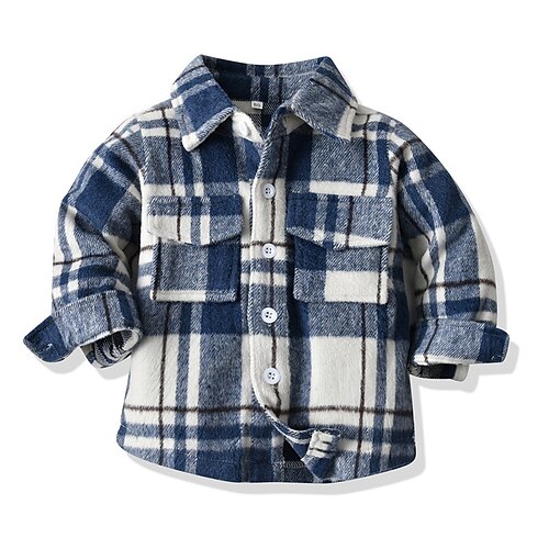 Kids Boys Coat Outerwear Plaid Long Sleeve Pocket Coat Daily Cotton Active Cool Pink Royal Blue Winter Fall 2-6 Years
Kids Boys Coat Outerwear Plaid Long Sleeve Pocket Coat Daily Cotton Active Cool Pink Royal Blue Winter Fall 2-6 Years