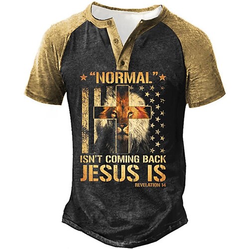 Men's Henley Shirt Tee T shirt Tee 3D Print Graphic Patterned Lion Plus Size Henley Daily Sports Patchwork Button-Down Short Sleeve Tops Designer Basic Casual Classic Brown / Summer / Summer
Men's Henley Shirt Tee T shirt Tee 3D Print Graphic Patterned Lion Plus Size Henley Daily Sports Patchwork Button-Down Short Sleeve Tops Designer Basic Casual Classic Brown / Summer / Summer