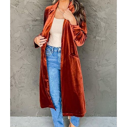 Women's Coat Long Stylish Coat Red Modern Style Casual Daily Fall Open Front Turndown Regular Fit S M L XL 2XL 3XL
Women's Coat Long Stylish Coat Red Modern Style Casual Daily Fall Open Front Turndown Regular Fit S M L XL 2XL 3XL