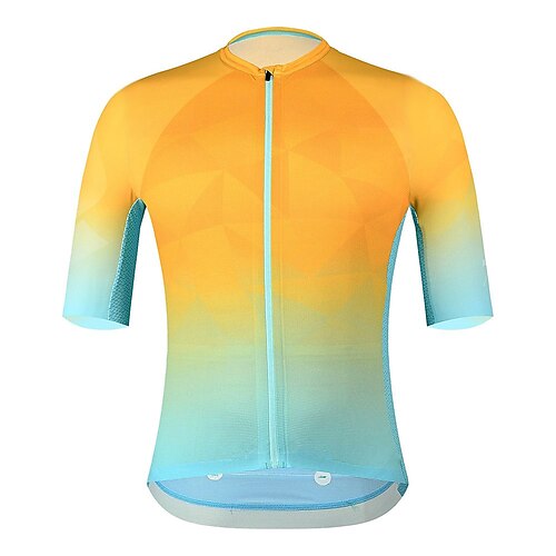 21Grams Men's Cycling Jersey Short Sleeve Bike Top with 3 Rear Pockets Mountain Bike MTB Road Bike Cycling Breathable Quick Dry Moisture Wicking Reflective Strips Blue Yellow Gradient Polyester
21Grams Men's Cycling Jersey Short Sleeve Bike Top with 3 Rear Pockets Mountain Bike MTB Road Bike Cycling Breathable Quick Dry Moisture Wicking Reflective Strips Blue Yellow Gradient Polyester