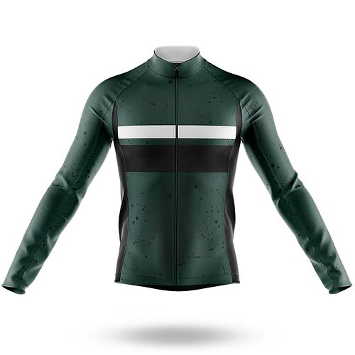 21Grams Men's Cycling Jersey Long Sleeve Bike Top with 3 Rear Pockets Mountain Bike MTB Road Bike Cycling Breathable Quick Dry Moisture Wicking Reflective Strips Dark Green Color Block Polyester
21Grams Men's Cycling Jersey Long Sleeve Bike Top with 3 Rear Pockets Mountain Bike MTB Road Bike Cycling Breathable Quick Dry Moisture Wicking Reflective Strips Dark Green Color Block Polyester