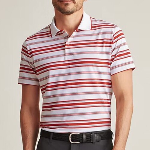 Men's Collar Polo Shirt Golf Shirt Striped Turndown Red 3D Print Outdoor Street Short Sleeves Button-Down Print Clothing Apparel Fashion Casual Breathable / Summer / Spring / Summer
Men's Collar Polo Shirt Golf Shirt Striped Turndown Red 3D Print Outdoor Street Short Sleeves Button-Down Print Clothing Apparel Fashion Casual Breathable / Summer / Spring / Summer