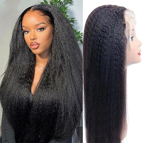 26 Inch Long Black Kinky Straight Soft Lace Front Wig for Women Babyhair Cosplay Glueless Preplucked Heat Fiber Wig
26 Inch Long Black Kinky Straight Soft Lace Front Wig for Women Babyhair Cosplay Glueless Preplucked Heat Fiber Wig