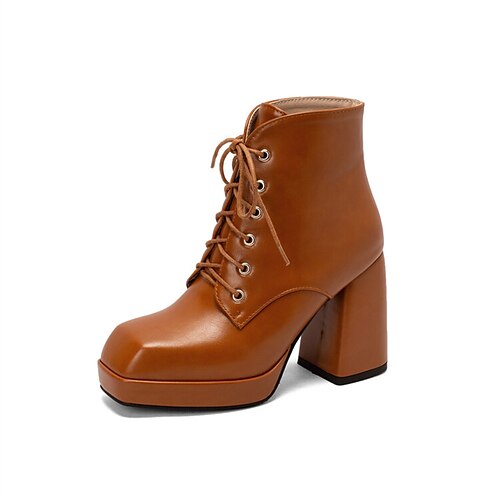 Mulheres Botas Botas de amarrar Diário Botas Botas Tornozelo Inverno Cadarço Salto Robusto Ponta quadrada Minimalismo Pele PU Com Cadarço Cor Sólida Vinho Castanho Escuro Preto
Mulheres Botas Botas de amarrar Diário Botas Botas Tornozelo Inverno Cadarço Salto Robusto Ponta quadrada Minimalismo Pele PU Com Cadarço Cor Sólida Vinho Castanho Escuro Preto