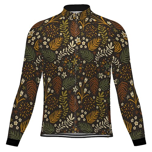 21Grams Men's Cycling Jersey Long Sleeve Bike Top with 3 Rear Pockets Mountain Bike MTB Road Bike Cycling Breathable Quick Dry Moisture Wicking Reflective Strips Green Floral Botanical Polyester
21Grams Men's Cycling Jersey Long Sleeve Bike Top with 3 Rear Pockets Mountain Bike MTB Road Bike Cycling Breathable Quick Dry Moisture Wicking Reflective Strips Green Floral Botanical Polyester