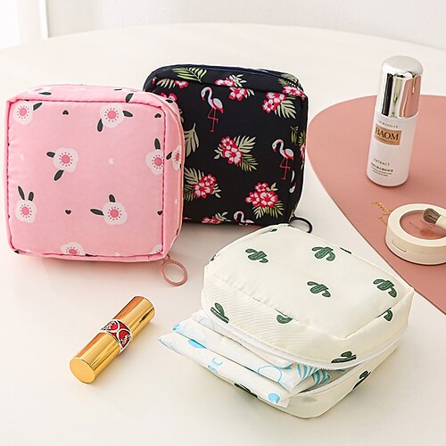 

3pcs Girls Tampon Holder Sanitary Pad Pouch Napkin Cosmetic Bags Portable Bags Organizer Women Tampon Storage Bag Ladies Makeup Bags