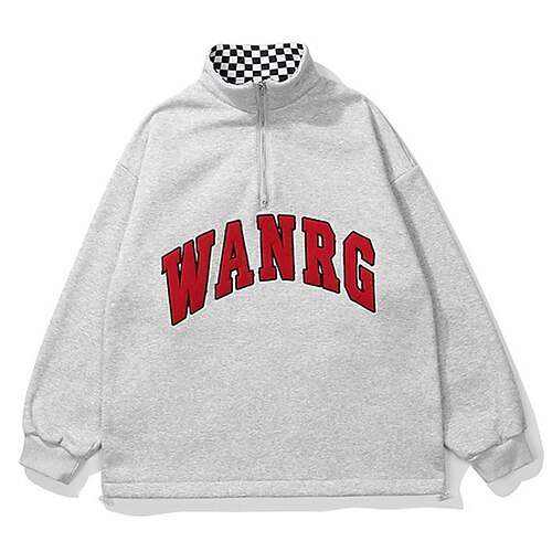Homme Sweat shirt Sweat Sweat à capuche quart zippé Gris Noir Col Mao Lettre Zippé Casual du quotidien Vacances Estampage à chaud Vêtement de rue Casual Automne hiver Vêtement Tenue Pulls Capuche
Homme Sweat shirt Sweat Sweat à capuche quart zippé Gris Noir Col Mao Lettre Zippé Casual du quotidien Vacances Estampage à chaud Vêtement de rue Casual Automne hiver Vêtement Tenue Pulls Capuche