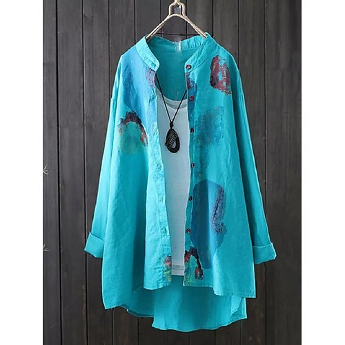 Women's Blouse Geometric Abstract Daily Weekend Blouse Shirt Long Sleeve Asymmetric Round Neck Casual Streetwear White Blue Pink S
Women's Blouse Geometric Abstract Daily Weekend Blouse Shirt Long Sleeve Asymmetric Round Neck Casual Streetwear White Blue Pink S