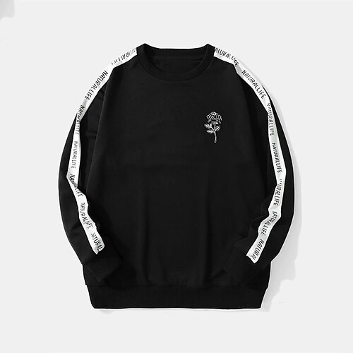 Men's Sweatshirt Pullover Graphic Patterned Rose Print Daily Holiday Going out Hot Stamping Casual Streetwear Hoodies Sweatshirts Black
Men's Sweatshirt Pullover Graphic Patterned Rose Print Daily Holiday Going out Hot Stamping Casual Streetwear Hoodies Sweatshirts Black
