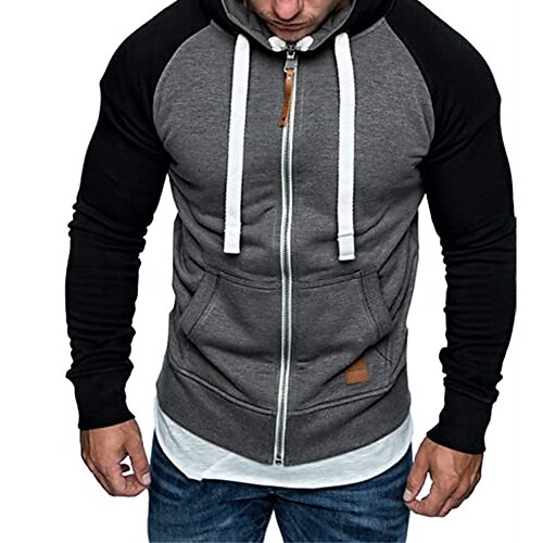 Men's Full Zip Hoodie Jacket Color Block Zipper Pocket Daily Holiday Going out non-printing Casual Streetwear Hoodies Sweatshirts Wine Red Black Light Grey
Men's Full Zip Hoodie Jacket Color Block Zipper Pocket Daily Holiday Going out non-printing Casual Streetwear Hoodies Sweatshirts Wine Red Black Light Grey