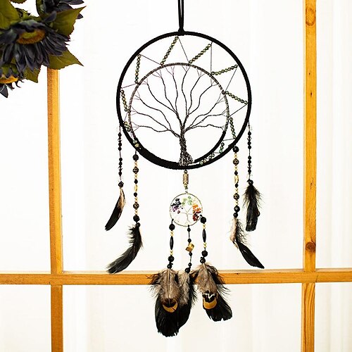 Life of Tree Dream Catcher Handmade Colorful Crystal Wind Chime with Feather Ornament Gift Wall Hanging Decor for Home Wedding Festival 2056cm Boho Style
Life of Tree Dream Catcher Handmade Colorful Crystal Wind Chime with Feather Ornament Gift Wall Hanging Decor for Home Wedding Festival 2056cm Boho Style