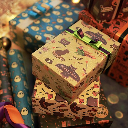 6 PCS Halloween Pumpkin Bat Ghost Wrapping Paper for Gift Decoration Party 2028 inch Kraft Paper
6 PCS Halloween Pumpkin Bat Ghost Wrapping Paper for Gift Decoration Party 2028 inch Kraft Paper
