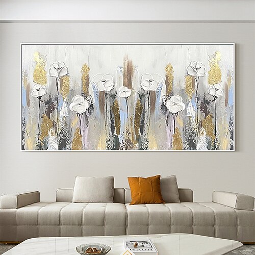 Handmade Oil Painting Canvas Wall Art Decor Original Blooming Flowers Painting Abstract Foil Gold Art Painting for Home Decor Rolled Frameless Unstretched Painting
Handmade Oil Painting Canvas Wall Art Decor Original Blooming Flowers Painting Abstract Foil Gold Art Painting for Home Decor Rolled Frameless Unstretched Painting