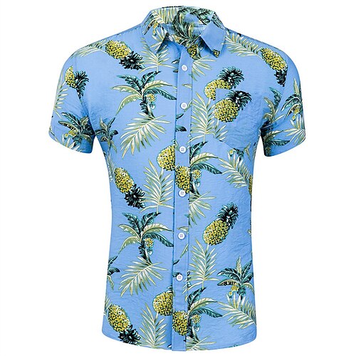 Men's Shirt 3D Print Graphic Patterned Pineapple Turndown Street Casual Button-Down Short Sleeve Tops Designer Breathable Comfortable Light Blue
Men's Shirt 3D Print Graphic Patterned Pineapple Turndown Street Casual Button-Down Short Sleeve Tops Designer Breathable Comfortable Light Blue