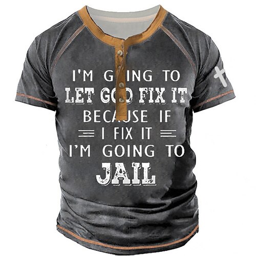 Men's Henley Shirt Tee T shirt Tee 3D Print Graphic Patterned Letter Henley Street Casual Patchwork Button-Down Short Sleeve Tops Designer Basic Classic Comfortable Black Blue Gray / Summer / Sports
Men's Henley Shirt Tee T shirt Tee 3D Print Graphic Patterned Letter Henley Street Casual Patchwork Button-Down Short Sleeve Tops Designer Basic Classic Comfortable Black Blue Gray / Summer / Sports