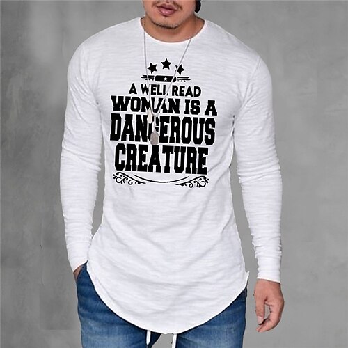 Men's T shirt Tee Hot Stamping Graphic Patterned Letter Crew Neck Street Daily Print Long Sleeve Tops Designer Casual Fashion Comfortable White / Summer
Men's T shirt Tee Hot Stamping Graphic Patterned Letter Crew Neck Street Daily Print Long Sleeve Tops Designer Casual Fashion Comfortable White / Summer