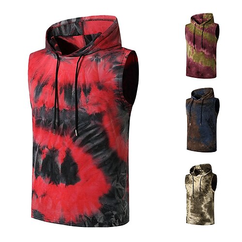Men's Tank Top Vest 3D Print Graphic Patterned Tie Dye Hooded Street Casual Drawstring Print Sleeveless Tops Fashion Classic Comfortable Purple Red Brown / Summer
Men's Tank Top Vest 3D Print Graphic Patterned Tie Dye Hooded Street Casual Drawstring Print Sleeveless Tops Fashion Classic Comfortable Purple Red Brown / Summer