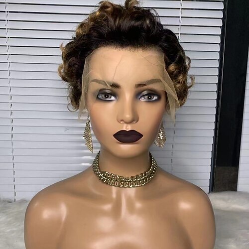 Human Hair Wig Pixie Cut Peruvian Hair Curly Multi-color Wig 130% Density with Baby Hair Glueless Pre-Plucked For wigs for black women Long Human Hair Lace Wig
Human Hair Wig Pixie Cut Peruvian Hair Curly Multi-color Wig 130% Density with Baby Hair Glueless Pre-Plucked For wigs for black women Long Human Hair Lace Wig