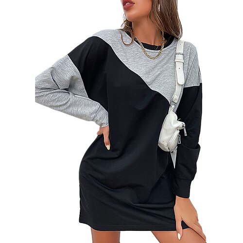 Women's Hoodie Dress Color Block Weekend Streetwear Active Casual Hoodies Sweatshirts Black
Women's Hoodie Dress Color Block Weekend Streetwear Active Casual Hoodies Sweatshirts Black