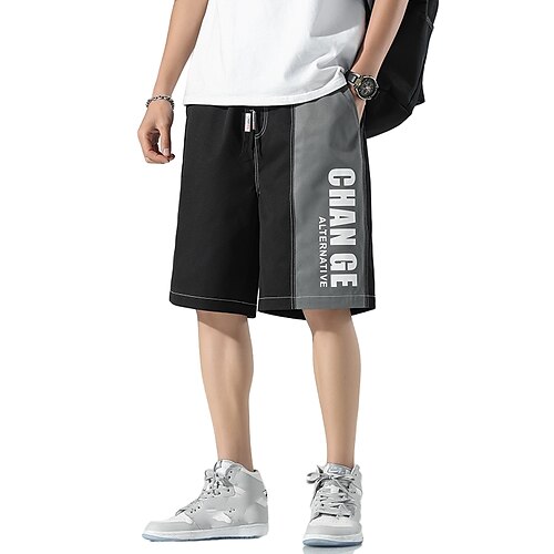 Men's Chic Modern Sports Chinos Shorts Pocket Patchwork Elastic Drawstring Design Knee Length Pants Daily Leisure Sports Micro-elastic Color Block Letter Comfort Breathable Mid Waist White Black
Men's Chic Modern Sports Chinos Shorts Pocket Patchwork Elastic Drawstring Design Knee Length Pants Daily Leisure Sports Micro-elastic Color Block Letter Comfort Breathable Mid Waist White Black