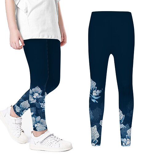 Kids Girls' Pants Leggings Navy Blue Floral Fall Spring 3D Print Street 3-12 Years
Kids Girls' Pants Leggings Navy Blue Floral Fall Spring 3D Print Street 3-12 Years