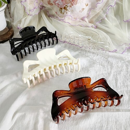 1pc Large Hair Clips Crystal Plastic Hair Claw Banana Clips Accessories for Women
1pc Large Hair Clips Crystal Plastic Hair Claw Banana Clips Accessories for Women