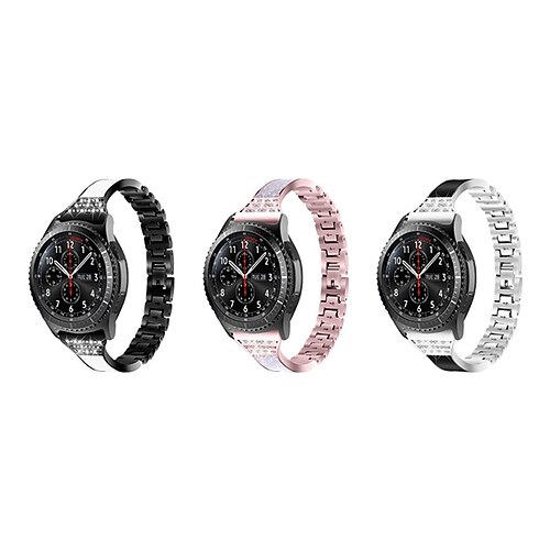 1 pcs Smart Watch Band for Samsung Galaxy Watch 3 45mm, Watch 46mm Gear S3 Frontier, Gear S3 Classic 22mm Alloy Smartwatch Strap Luxury Adjustable Bling Diamond Jewelry Bracelet Replacement Wristband
1 pcs Smart Watch Band for Samsung Galaxy Watch 3 45mm, Watch 46mm Gear S3 Frontier, Gear S3 Classic 22mm Alloy Smartwatch Strap Luxury Adjustable Bling Diamond Jewelry Bracelet Replacement Wristband