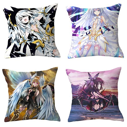 DATE A LIVE Double Side Cushion Cover 4PC Soft Decorative Square Throw Pillow Cover Cushion Case Pillowcase for Sofa Bedroom Superior Quality Machine Washable
DATE A LIVE Double Side Cushion Cover 4PC Soft Decorative Square Throw Pillow Cover Cushion Case Pillowcase for Sofa Bedroom Superior Quality Machine Washable