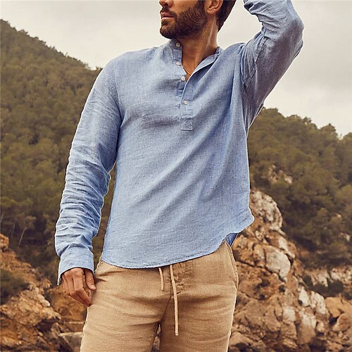 Men's Shirt Solid Color Collar Blue Outdoor Street Long Sleeve Button-Down Clothing Apparel Fashion Designer Casual Big and Tall / Spring / Fall
Men's Shirt Solid Color Collar Blue Outdoor Street Long Sleeve Button-Down Clothing Apparel Fashion Designer Casual Big and Tall / Spring / Fall