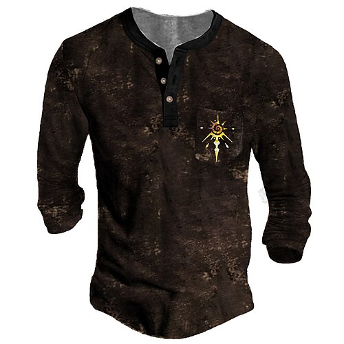 Men's Henley Shirt Tee T shirt Tee 3D Print Graphic Patterned Henley Daily Sports Button-Down Print Long Sleeve Tops Designer Basic Casual Classic Coffee
Men's Henley Shirt Tee T shirt Tee 3D Print Graphic Patterned Henley Daily Sports Button-Down Print Long Sleeve Tops Designer Basic Casual Classic Coffee