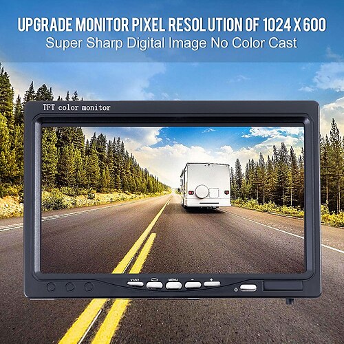 

ksj-700 7 inch LCD 1080x720 1/4 inch color CMOS Wired 120 Degree 7 inch Car Rear View Kit LCD Screen / Brightness adjustment / AHD for Car Reversing camera