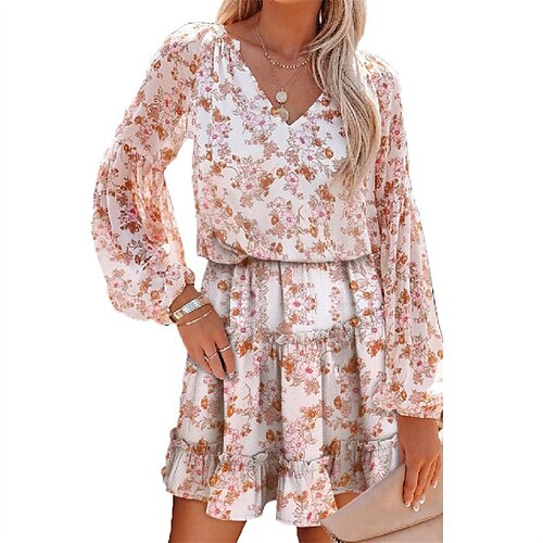 Women's A Line Dress Short Mini Dress Green White Pink Beige Long Sleeve Floral Ruffle Print Fall Spring V Neck Elegant Romantic Fashion 2022 S M L XL XXL 3XL
Women's A Line Dress Short Mini Dress Green White Pink Beige Long Sleeve Floral Ruffle Print Fall Spring V Neck Elegant Romantic Fashion 2022 S M L XL XXL 3XL